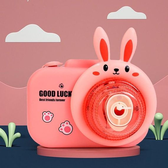 Фотокамера-генератор мильних бульбашок 9996 Children's camera Rabbit / Pink | Зображення 4