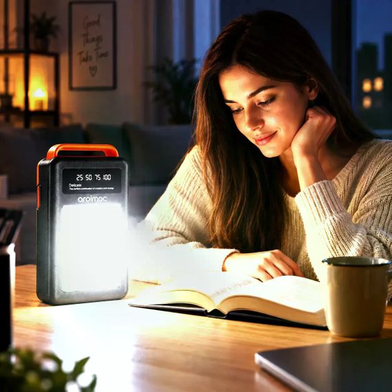 Power Bank Aroimac 56-68 80000 mAh чорний • Зовнішній акумулятор Aroimac 56-68 80000 mAh з LED-ліхтарем і цифровим індикатором | Зображення 4