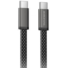 Дата кабель Borofone BX124 Peace Type-C to Type-C 60W (1m) Black