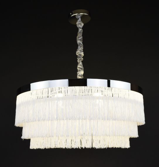 Люстра підвісна на 4 лампочки 27869 Хром 40-70х60х60 см. | Зображення 1