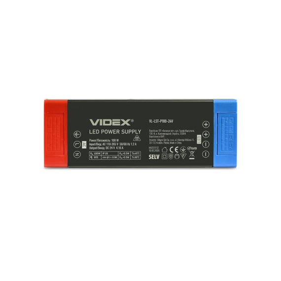 Блок живлення для LED стрічки VIDEX DC24V 4.16A 100W IP20 (VL-LST-P100-24V) | Зображення 2