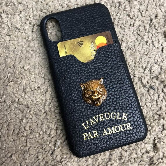 Чехол Gucci iPhone X Case GG Marmont Tiger Black | Зображення 4