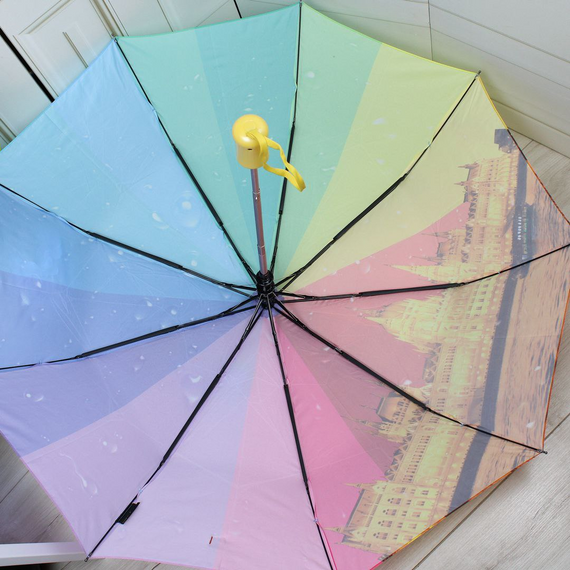 Парасолька жіноча напівавтомат Будапешт Парасолька антивітер | Зображення 3