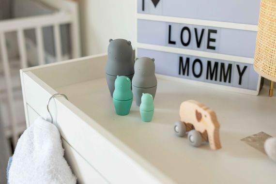Силіконовий сортер FreeON ведмедики, grey - mint (Від 3 Років) | Зображення 3