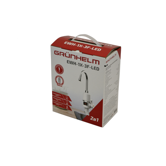 Электронагреватель проточной воды Grunhelm EWH-1X-3F-LED | Зображення 8