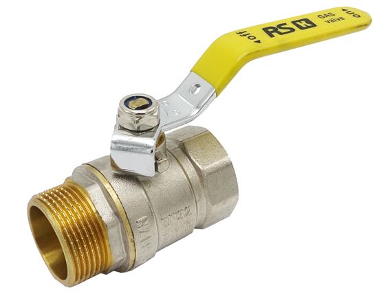 Кран кульовий 1 1/4" ЗВ жовта ручка СW 617 Original RSk Італія 4/16 *