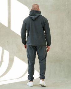 Костюм Плюш капюшон графит L