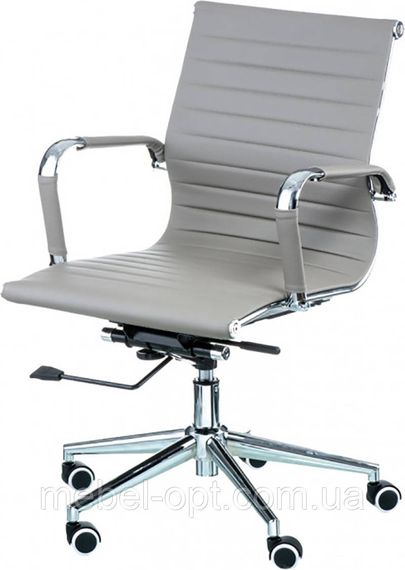 Офісне крісло Solano 5 artleather grey Tilt, репліка дизайнерського крісла Eames Style