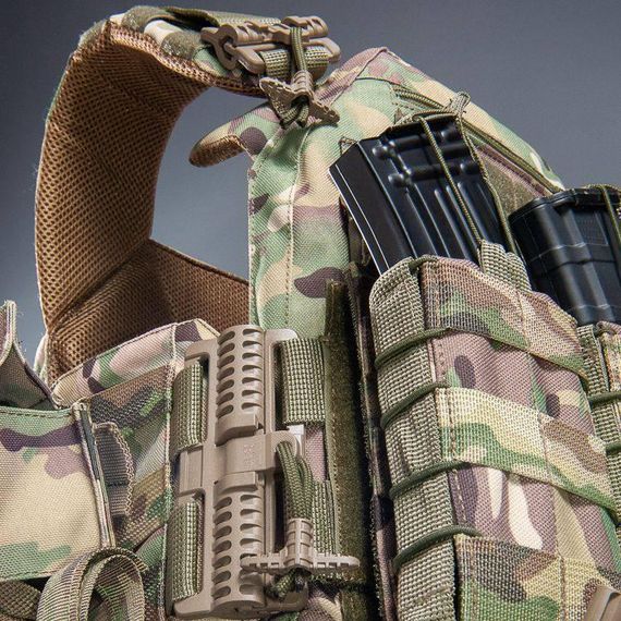 Плитоноска бронежилет Мультикам  c быстрым сбросом MOLLE 8 подсумков | Зображення 6