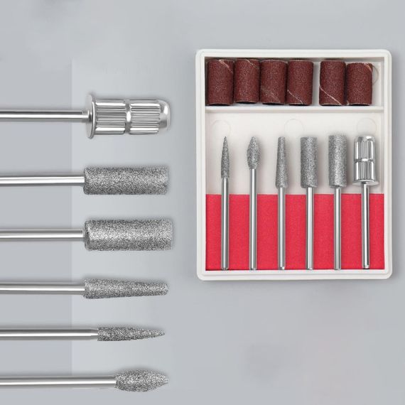 Портативна фрезер-ручка для манікюру 20000 об/хв + 6 фрез, Рожевий / Машинка для апаратного манікюру | Зображення 6