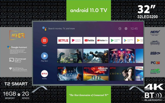 Плазма Smart LED TV-4k ultra HD на 32 дюйми, Телевізор wi-fi Смарт Smart 4   знижка | Зображення 1