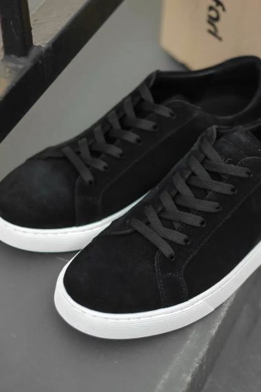 Замшеві кросівки на білій підошві 45 розмір | Зображення 3