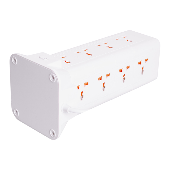 Сетевой фильтр удлинитель 4.8 м с лампой на 12 универсальных розеток с 2 USB 1 Type-C беспроводная зарядка HP-5-11MF | Зображення 7