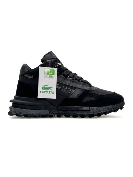 Зимові Чоловічі кросівки New Lacoste Elite Active High Fur All Black (топ якість) А4865