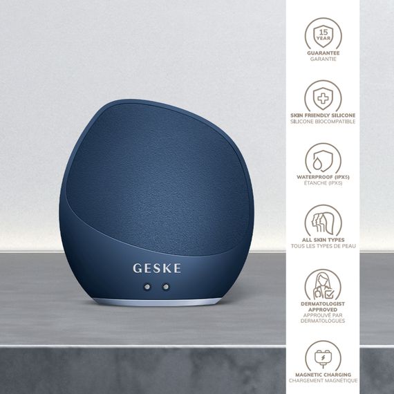 Ультразвукова щітка для тіла та інтенсивний пілінг GESKE Sonic Body Brush&Intensive Exfoliator 7в1 starlight, Синій | Зображення 2