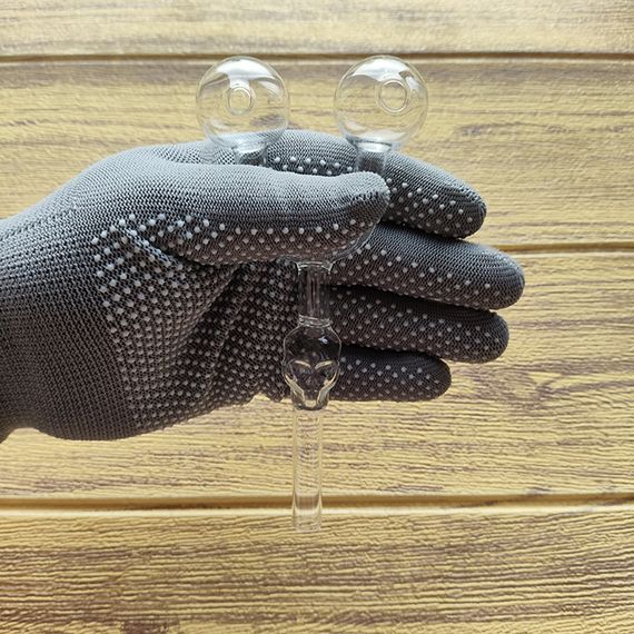 Стеклянная трубка Skull Double Oil Clear | Зображення 2