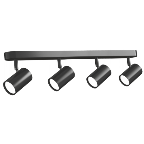 Світильник VIDEX під лампу 4xGU10 накладний поворотний VL-SPF05B-WPB