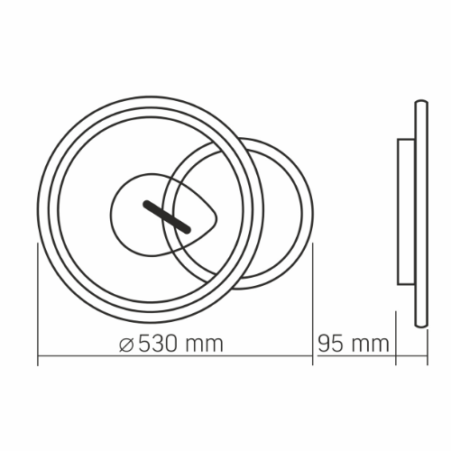LED Світильник функціональний 52W VL-CLD-993-BSL Videx | Зображення 2