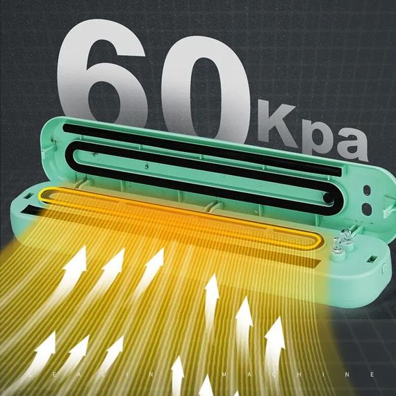 Домашній вакуумний пакувальник харчових продуктів Vacuum Sealer / Кухонний вакууматор для їжі | Зображення 6
