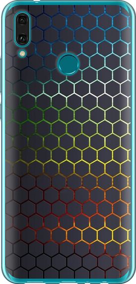 Чехол на Huawei Y9 2019 Переливающиеся соты "498u-1602-17620"