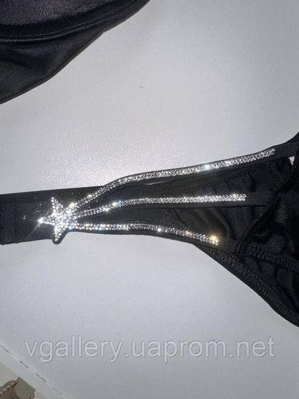 Комплект жіночої спідньої білизни Victoria's Secret Зірка зі стразами —  80В, Чорний | Зображення 6