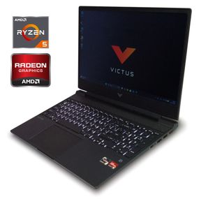 Ігровий ноутбук Б-клас HP Victus Gaming 15-fb / 15.6" (1920x1080) IPS / AMD Ryzen 5 5600H (6 (12) ядра по 3.3 - 4.2 GHz) / 16 GB DDR4 / 512 GB SSD NVMe / AMD Radeon RX 6500M, 4 GB GDDR6, 64-bit / WebCam б/в