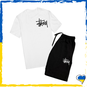 Набір Stussy шорти та футболки. Набір Стасі S, Білий