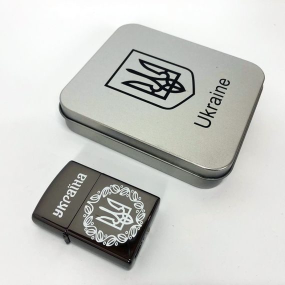 Дугова електроімпульсна запальничка USB Україна металева коробка HL-447. Колір: чорний | Зображення 7