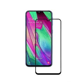 Защитное стекло 3D для Samsung Galaxy A40 Черное (полная проклейка на весь экран)