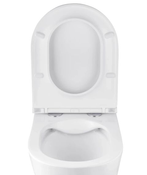 Унітаз підвісний безобідковий Kroner Armada WHI513636 RIMLESS з сидінням Slim Duroplast / Soft-close / Quick relase (KA513636WHIR) (CV029610) | Зображення 9