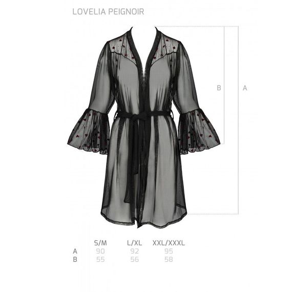 Повітряний пеньюар Passion LOVELIA PEIGNOIR S/M, black | Зображення 6