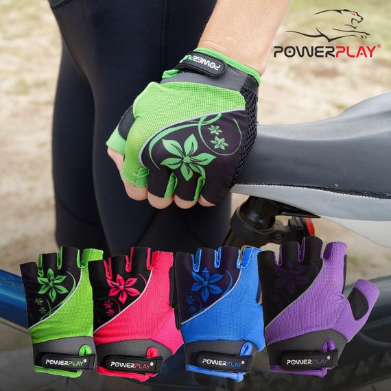 Велорукавички жіночі PowerPlay 5281 D Фіолетові XS | Зображення 5