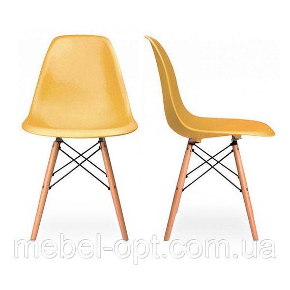 Стул Eames DSW золотистый пластик, дизайн Charles & Ray Eames | Зображення 3