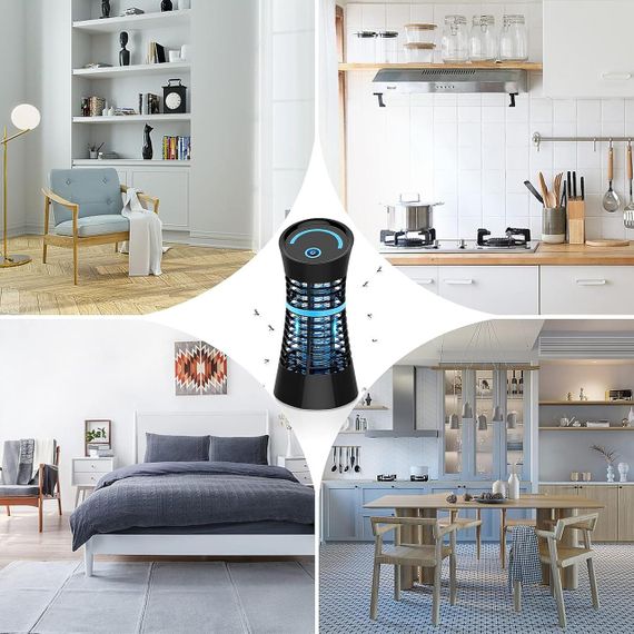 Электрическая ловушка лампа от насекомых, комаров Qomolo Iki-056A, ультрафиолетовая лампа 900В, действие 30 м² | Зображення 5