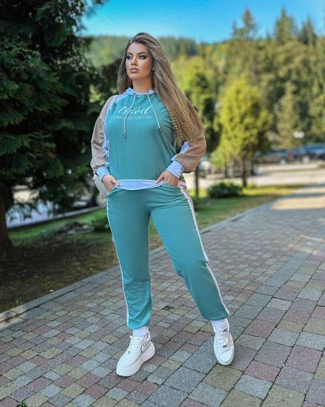 Жіночий спортивний костюм оливкового кольору р.52/54 379639 | Зображення 2