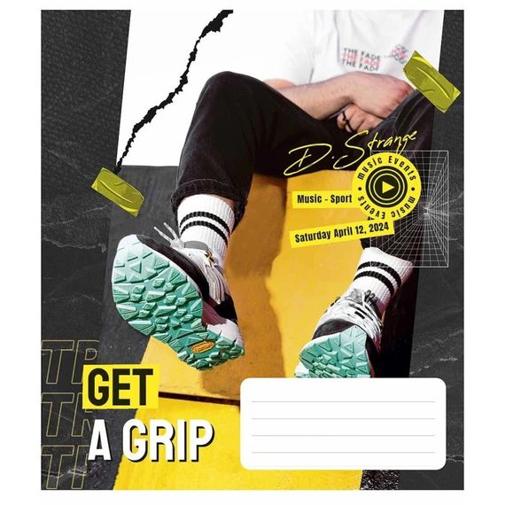 Зошит загальний "Get a grip" 048-3304L-1 у лінію, 48 аркушів
