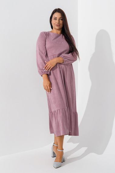 Сукня однотонна жіноча On me 2329 2XL Бузковий (2000990735737D) shop (2000990735737)