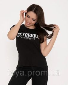 Футболка для жінок колір чорний FI_005248
