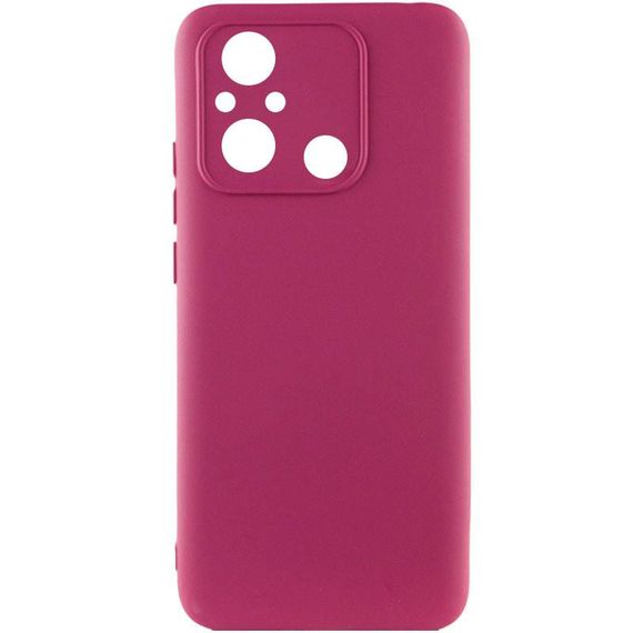 Чохол TPU GETMAN Liquid Silk Full Camera для Xiaomi Redmi 12C Бордовий / Marsala