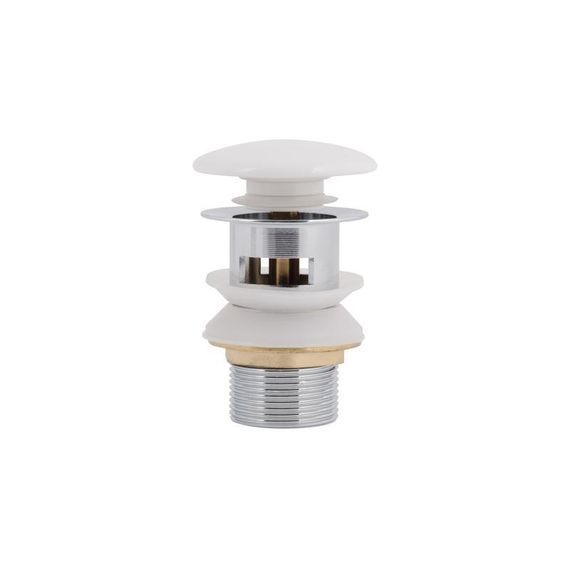 Донний клапан Pop-up для біде з переливом 70х70х110 mm White Qtap | Зображення 2