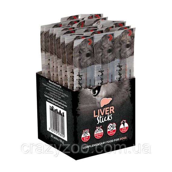 Ласощі для собак Alpha Spirit Liver Sticks for Dog з печінкою 10 г ЦІНА ЗА 1 ШТ as5106401