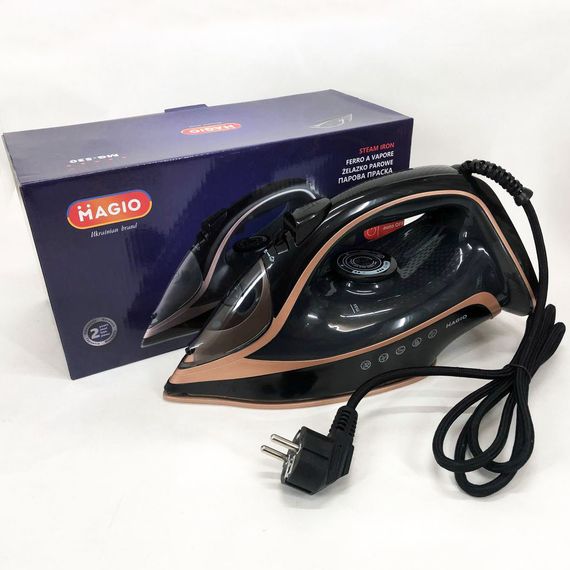 Професійна парова праска MAGIO MG-530, Парові праски для одягу горизонтальні, Домашня праска з парою QP-79 | Зображення 9
