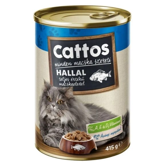 Cattos для котів вологий корм з рибою, 415 г