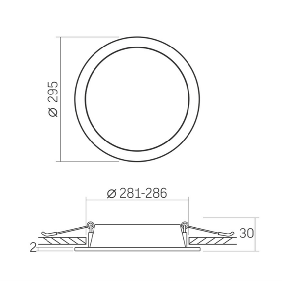 LED Панель врізна кругла 26W 5000К VL-DLBR-265 Videx | Зображення 3
