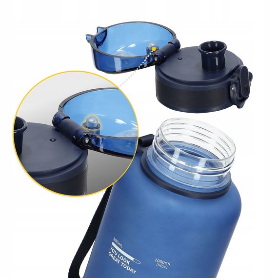 Пляшка для води спортивна 4FIZJO 1000 мл Blue (P-5905973403771) | Зображення 5