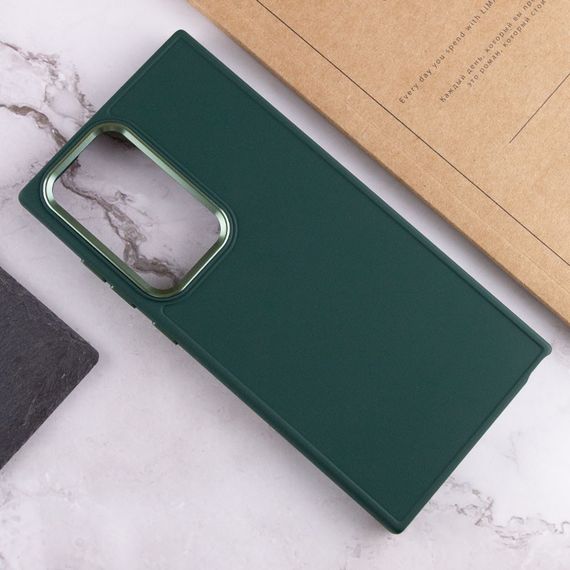 TPU чехол Bonbon Metal Style для Samsung Galaxy S24 Ultra Зеленый / Pine green | Зображення 3