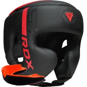 Шолом боксерський  RDX F6 KARA Matte Red M (капа у комплекті)