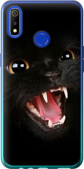 Чехол на Realme 3 Чёрная кошка "932u-1869-17620"