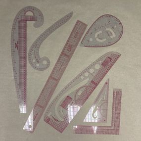 Набір лекал для шиття, кравецькі 7 шт (6084)