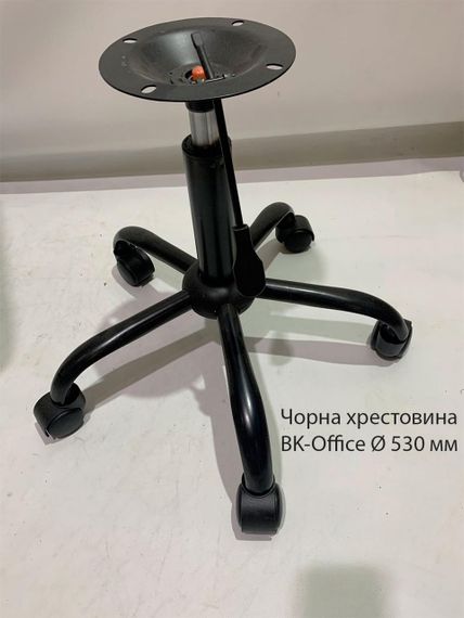 Стілець Torino BK Office на чорній хрестовині з пластиковими коліщатками D-530 мм, оббивка велюр текстиль сірий BRO-18 | Зображення 2